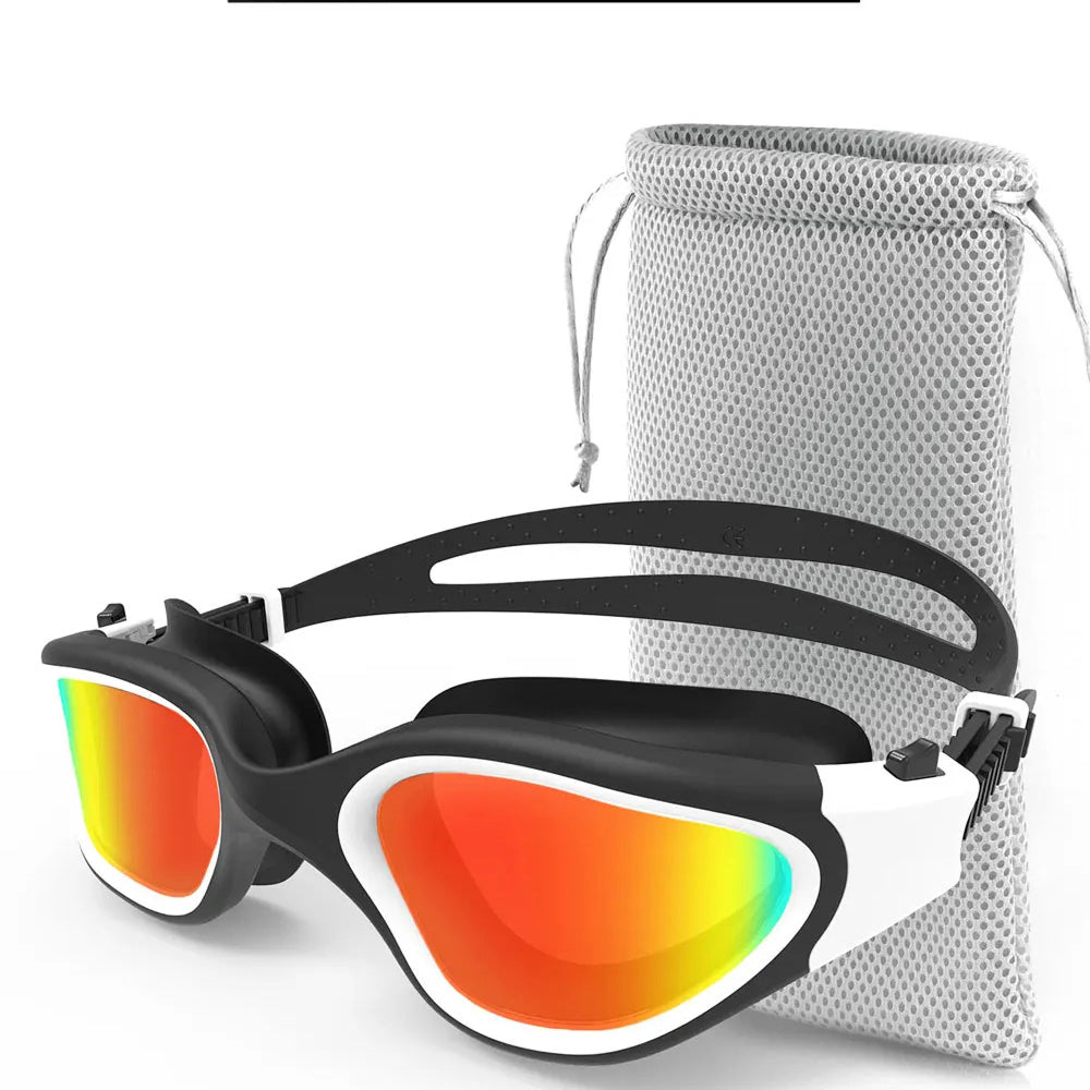 SwiGoxim Polarized Swim Goggles Anti-Fog UV Protection No-Leaking Wide Vision for Adults (Copy)
