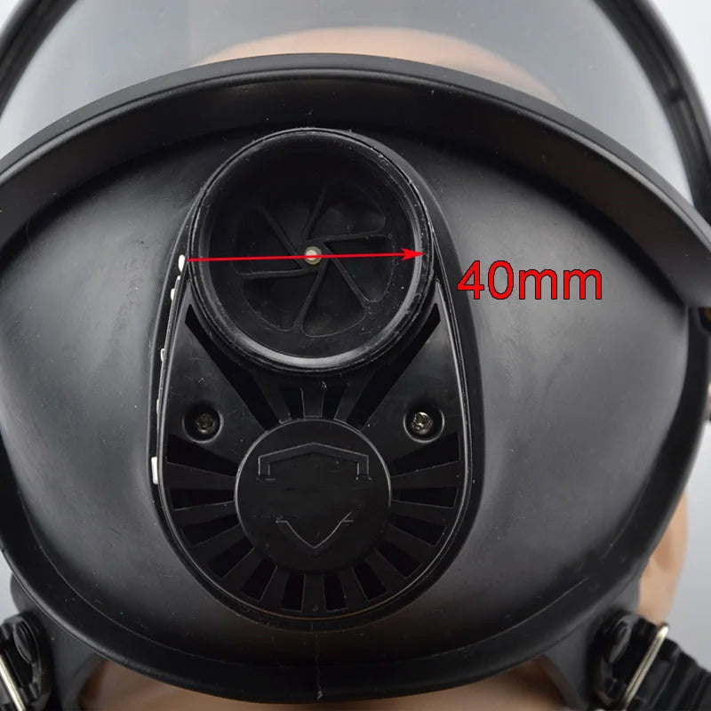 TeciAiri Professional Gas Mask - Military-Grade NBC Protection, 40mm Filter Interface, Anti-Fog Polycarbonate Lens, and Ultra-Low Breathing Resistance