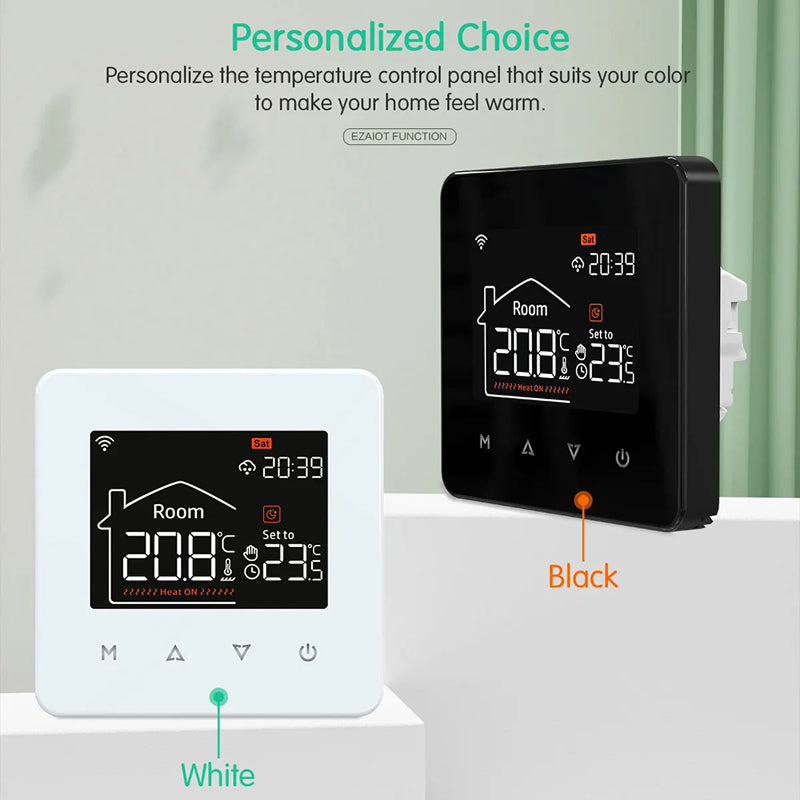 ThemitVi Smart Thermostat WiFi 0.1°C Precision 2.5D Glass Touch Panel with Alexa Google Home & Tuya App Control