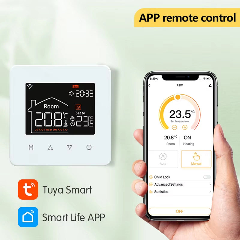 ThemitVi Smart Thermostat WiFi 0.1°C Precision 2.5D Glass Touch Panel with Alexa Google Home & Tuya App Control