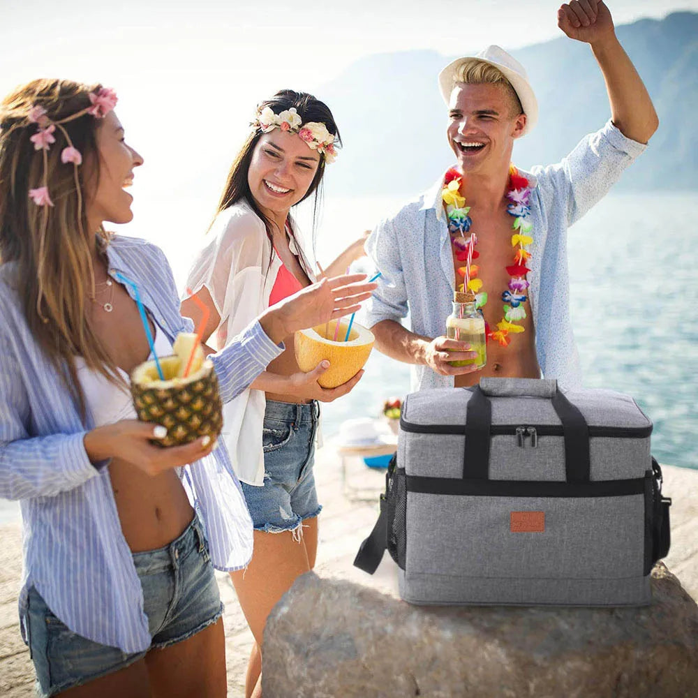 TobeVelst 35L Collapsible Cooler Space Saving Flat Folding Portable Bag