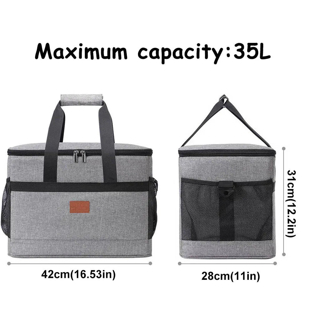 TobeVelst 35L Collapsible Cooler Space Saving Flat Folding Portable Bag