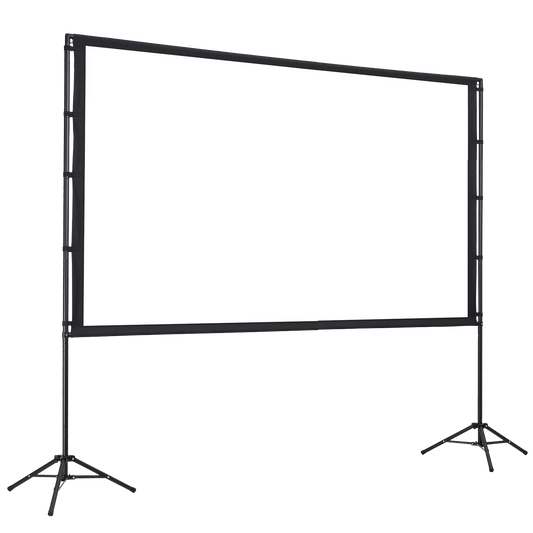 TorinLaxi Outdoor Projector Screen with Stand 4K HD 9.9 lbs Wrinkle-Free Movie Display