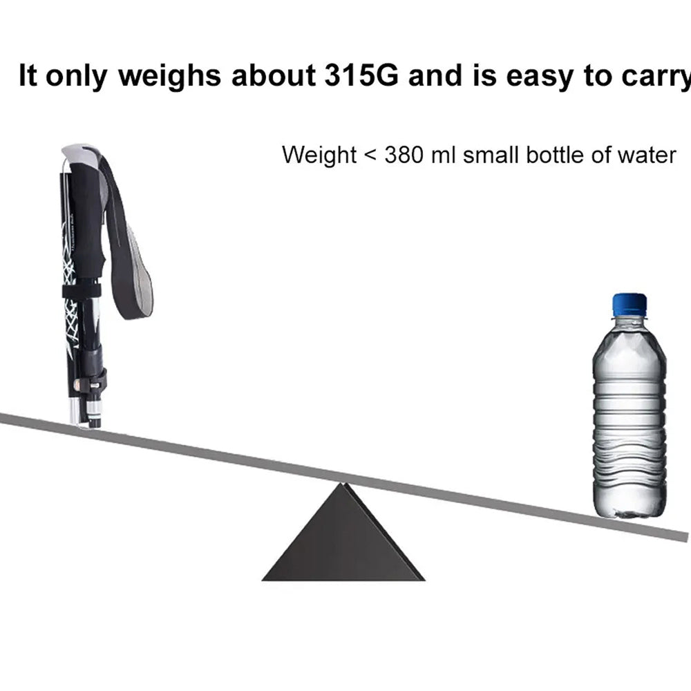 TrekPixin Professional Trekking Poles Adjustable T-Handle Aluminum Alloy 315g for Hiking