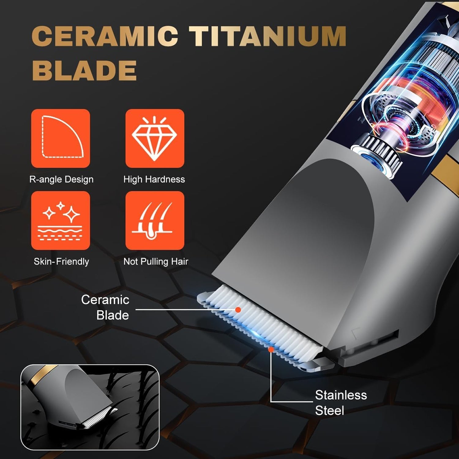 Beard Trimmer for Men, Cordless Waterproof Hair Clipper Grooming Kit
