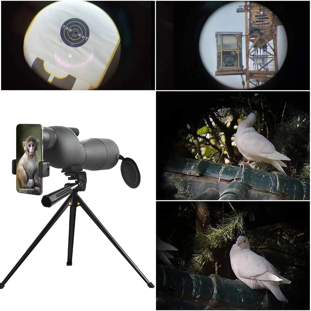 UnixClos Spotting Scope 25-75x60mm HD BAK4 Prism Waterproof with Phone Adapter
