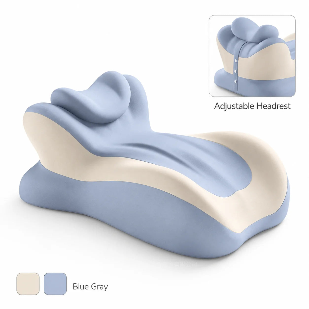 VaelisFen Ergonomic Reading Pillow Memory Foam Bed Back Support with Armrests