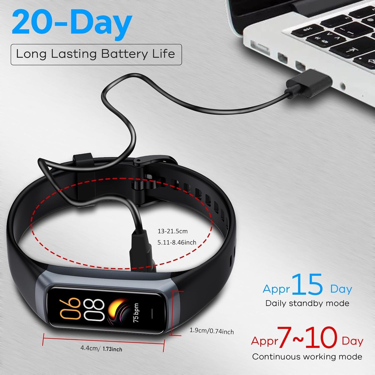 VigoEvo Smart Fitness Tracker with 1.10