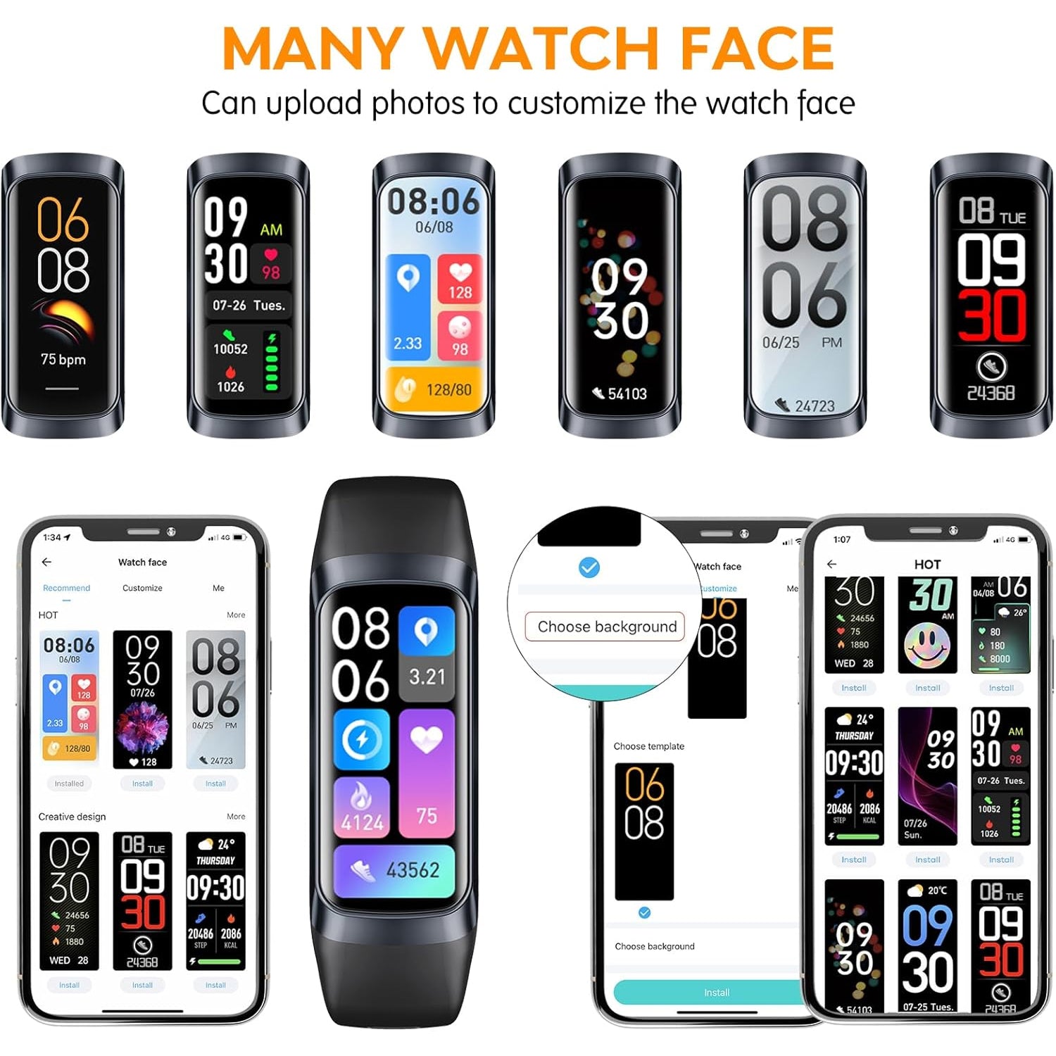 VigoEvo Smart Fitness Tracker with 1.10