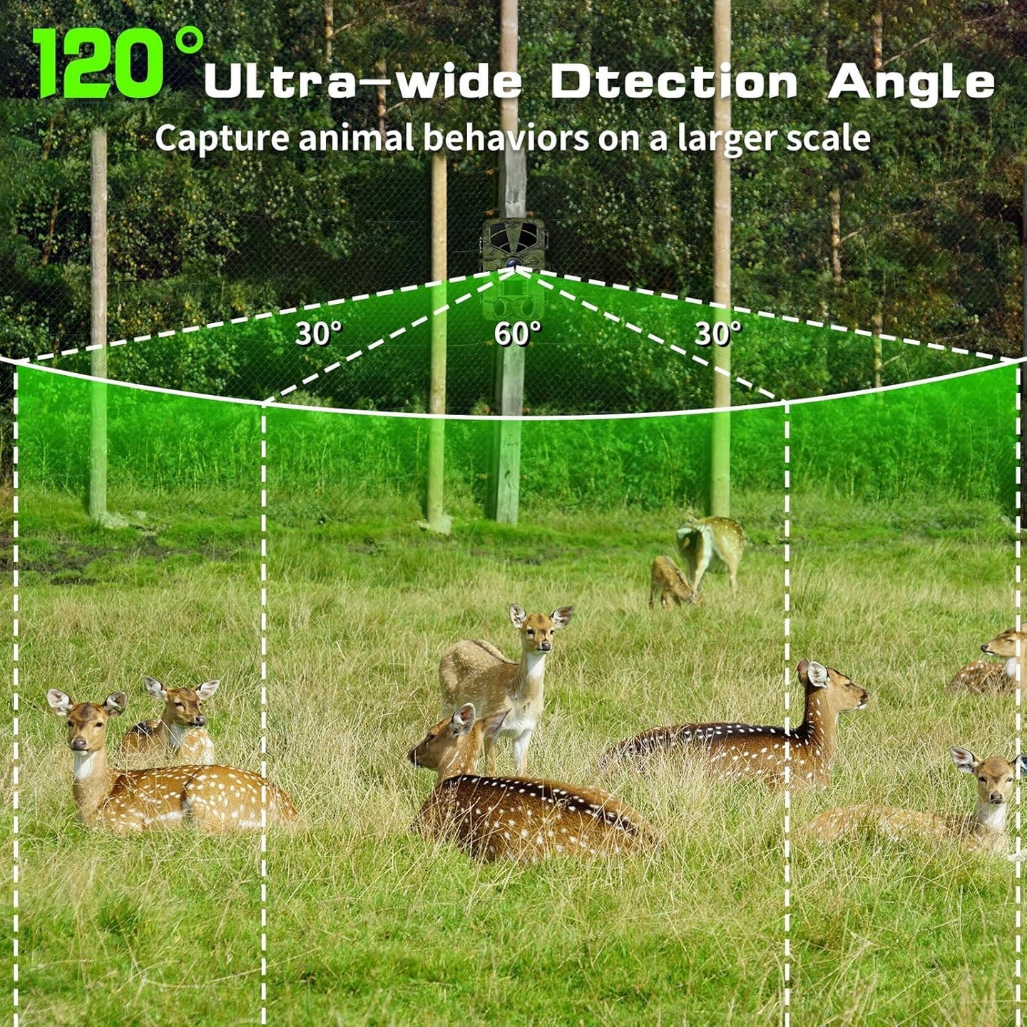 VixTralix 4K Trail Camera - 48MP Wildlife Game Camera with WiFi Bluetooth App Control, 0.2s Trigger Speed, 32GB Storage
