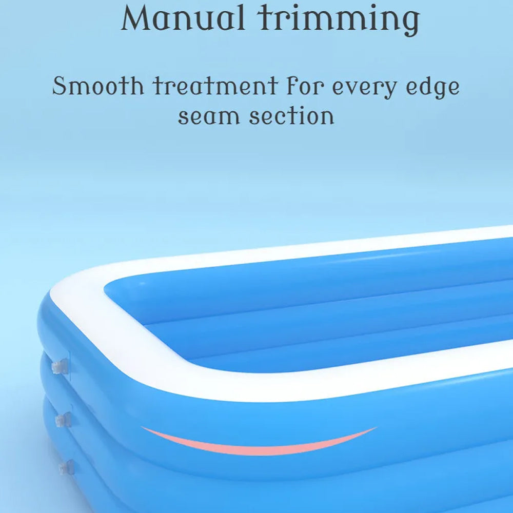 WaviJoy Family Inflatable Pool with Independent Airbag System and Cushioned Thermal Bottom