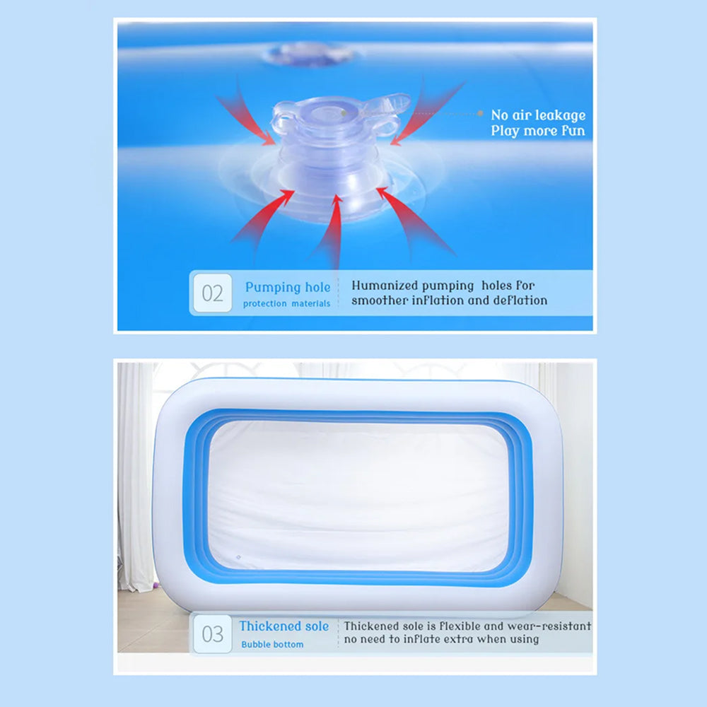 WaviJoy Family Inflatable Pool with Independent Airbag System and Cushioned Thermal Bottom