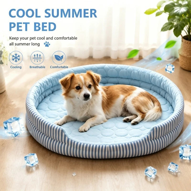 WelRigno Cooling Dog Bed Pressure Relief Breathable Pet Mat
