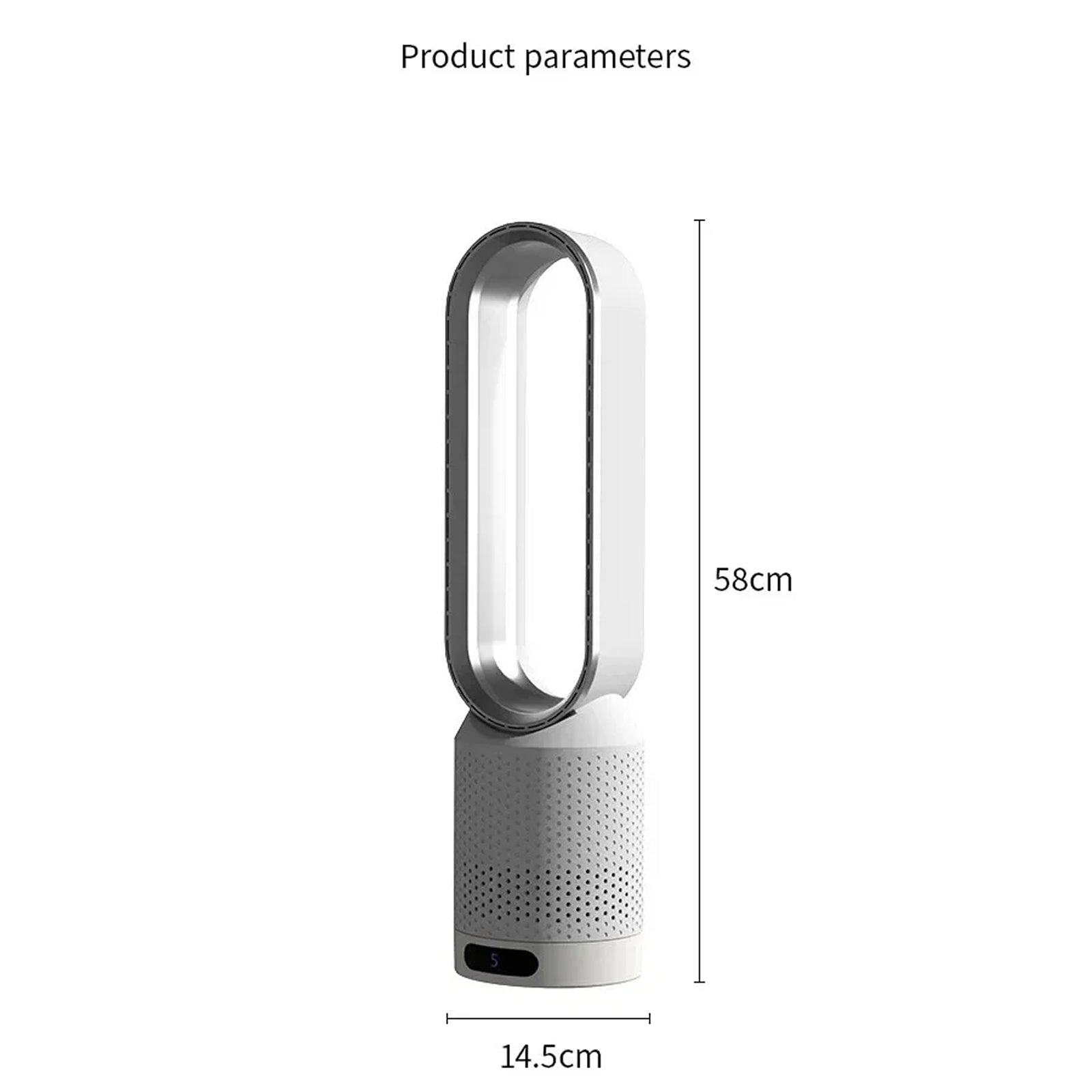 WhisParu Quiet Bladeless Tower Fan with Air Purification