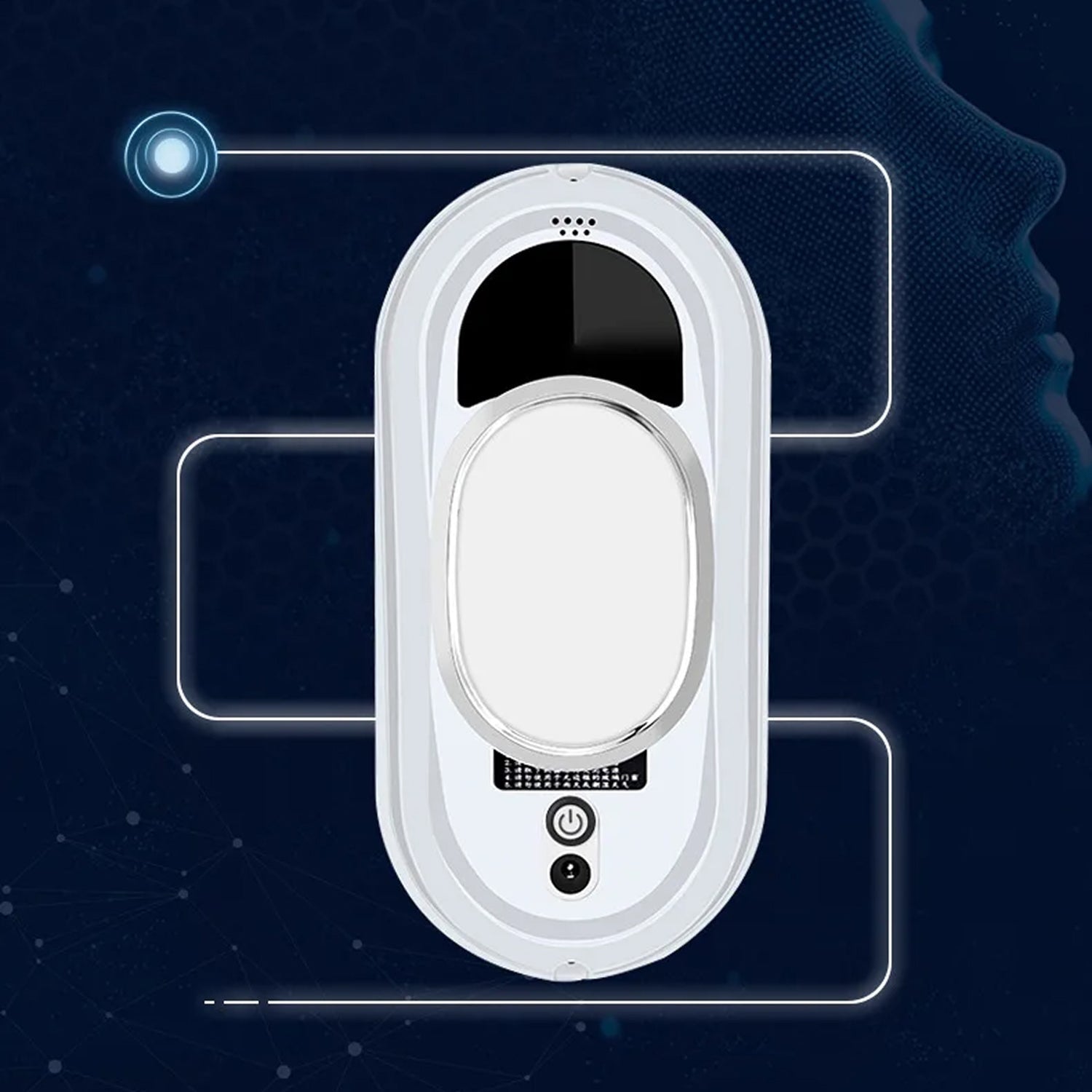 WiniGlide Robot Window Cleaner 5600Pa Suction with Dual Spinning Mops, AI Smart-Path and Safety Anti-Fall System