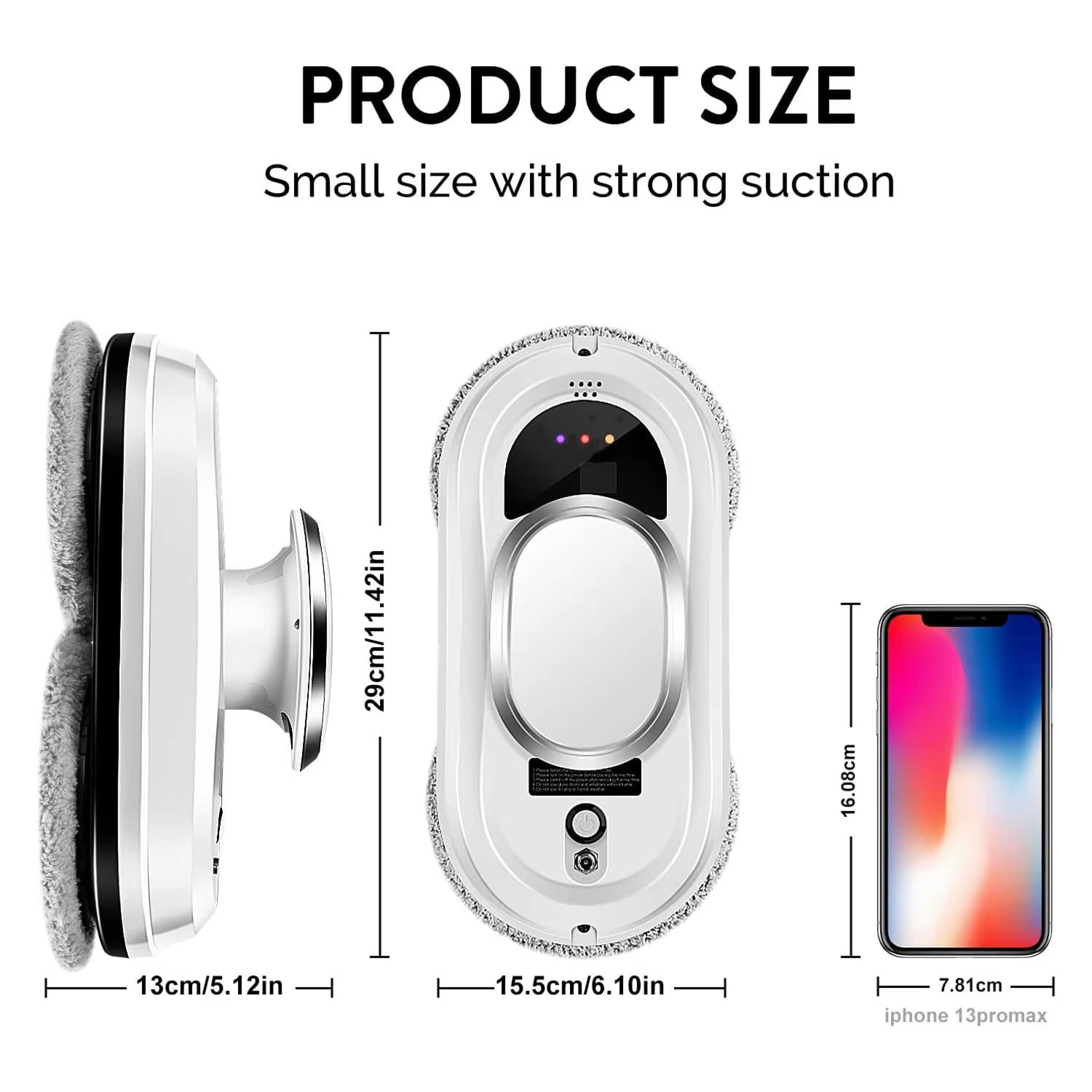 WiniGlide Robot Window Cleaner 5600Pa Suction with Dual Spinning Mops, AI Smart-Path and Safety Anti-Fall System