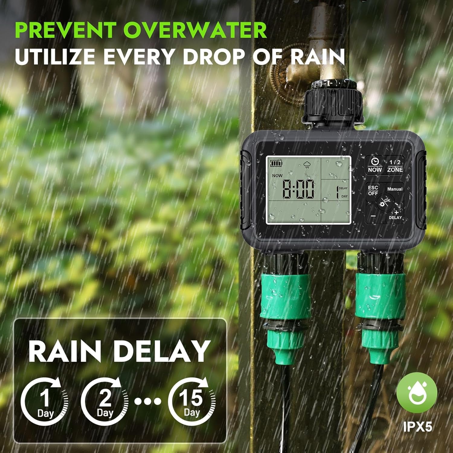 WiseDrox Smart Sprinkler Controller - Wi-Fi Irrigation System Timer