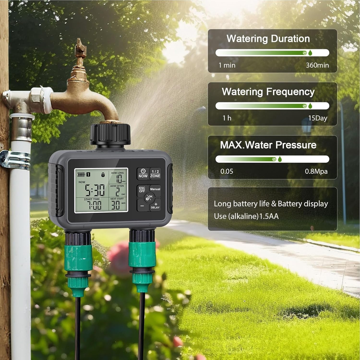 WiseDrox Smart Sprinkler Controller - Wi-Fi Irrigation System Timer