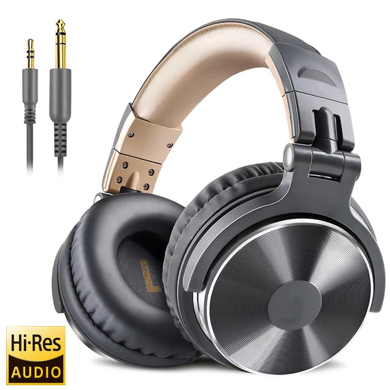ZetaNase Studio Headphones 50mm Drivers 3.5/6.3mm Dual-Interface Foldable Monitor