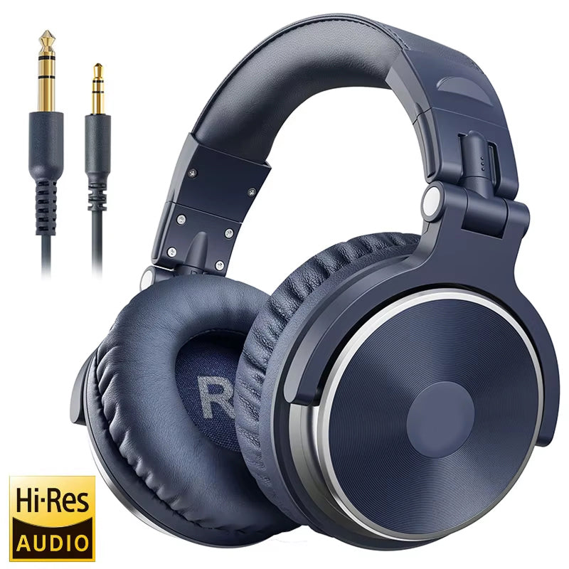 ZetaNase Studio Headphones 50mm Drivers 3.5/6.3mm Dual-Interface Foldable Monitor