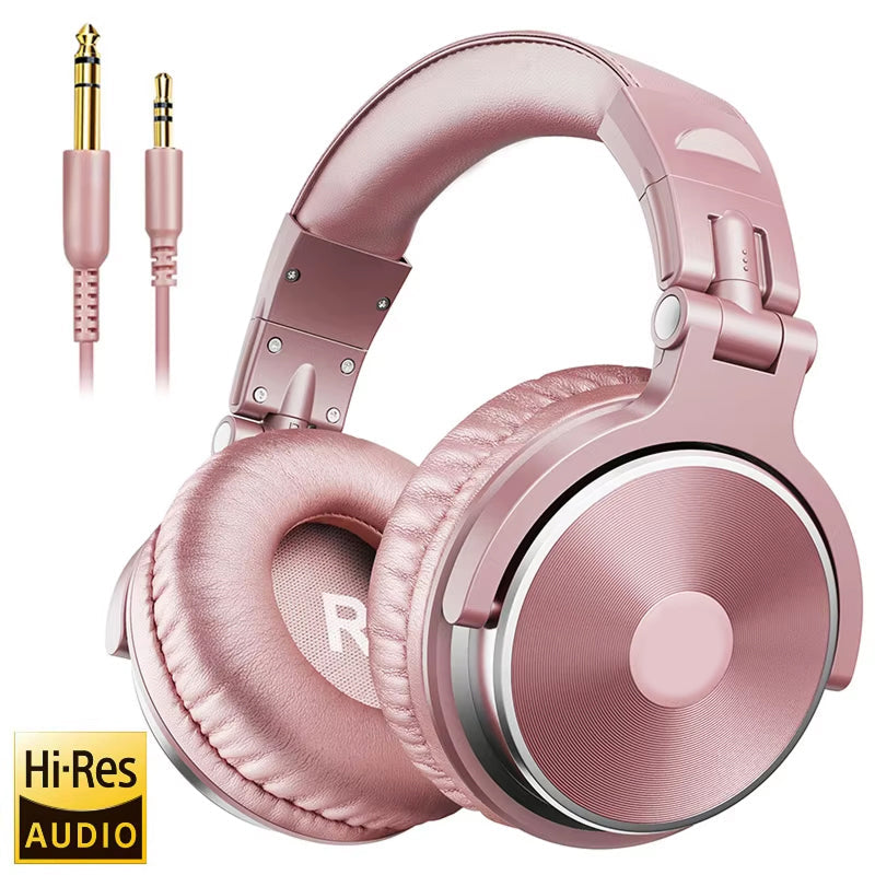 ZetaNase Studio Headphones 50mm Drivers 3.5/6.3mm Dual-Interface Foldable Monitor